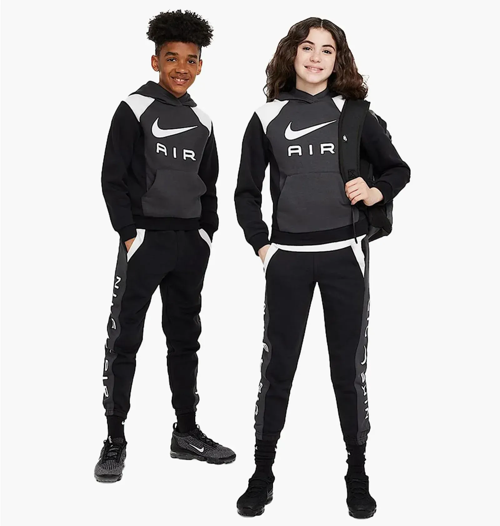 Спортивний костюм підлітковий Nike Air Po Black (FZ4955-060__FZ5004-010)
