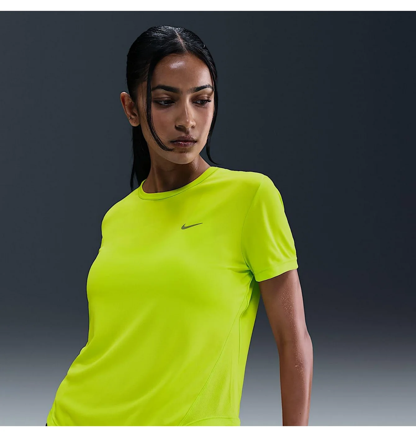 Футболка жіноча Nike W Nk Tempo Df Ss Top Yellow HQ0648-389