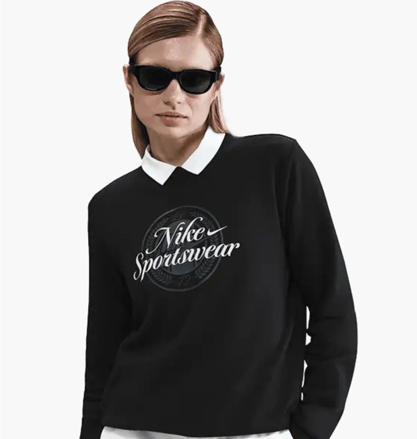 Світшот жіночий Nike Sportswear Club Fleece Graphic Crew Black HV2342-010
