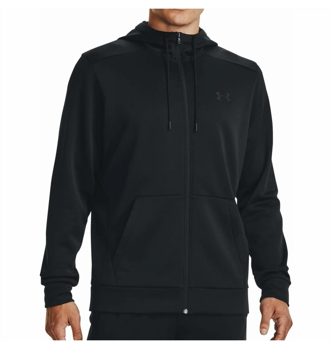 Толстовка чоловіча Under Armour Fleece Full Zip Training Hoody Black 1373357-001