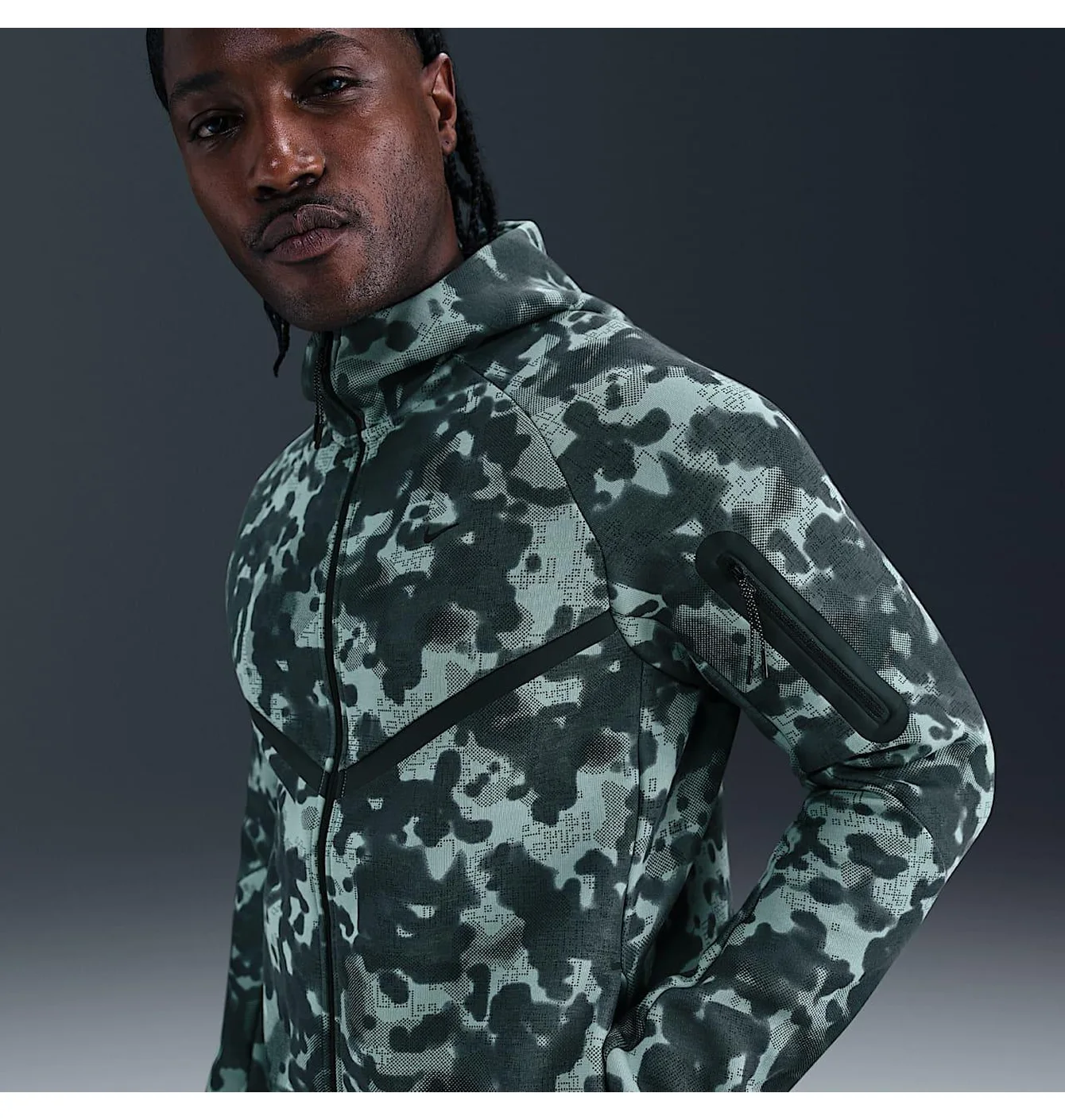 Толстовка чоловіча Nike Tech Fleece Turquoise/Black HV0955-017