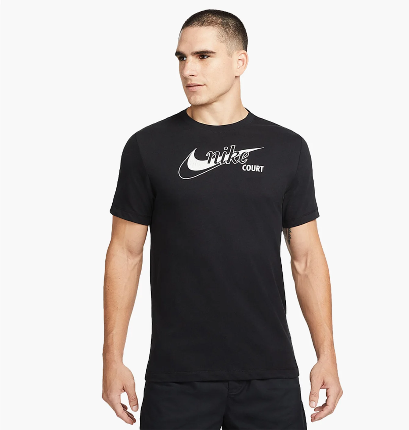 Футболка чоловіча Nike Court Dri-Fit Swoosh Tee Black DD8376-010