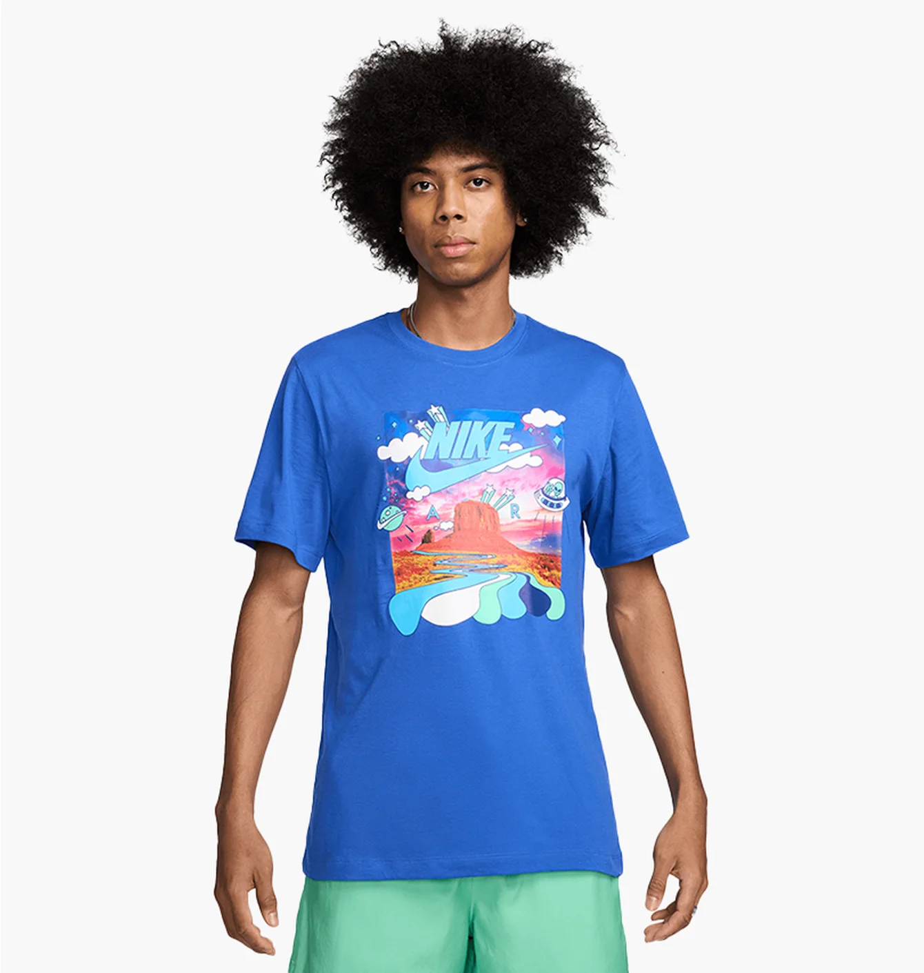 Футболка чоловіча Nike Air Space T-Shirt Blue HJ5468-480