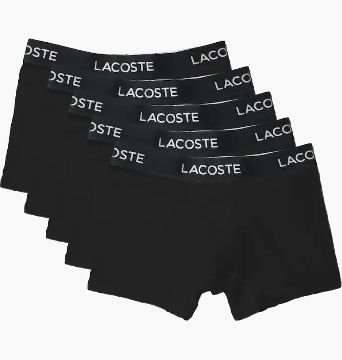 Труси Lacoste White 5-Pack Stretch Cotton Boxer Briefs
