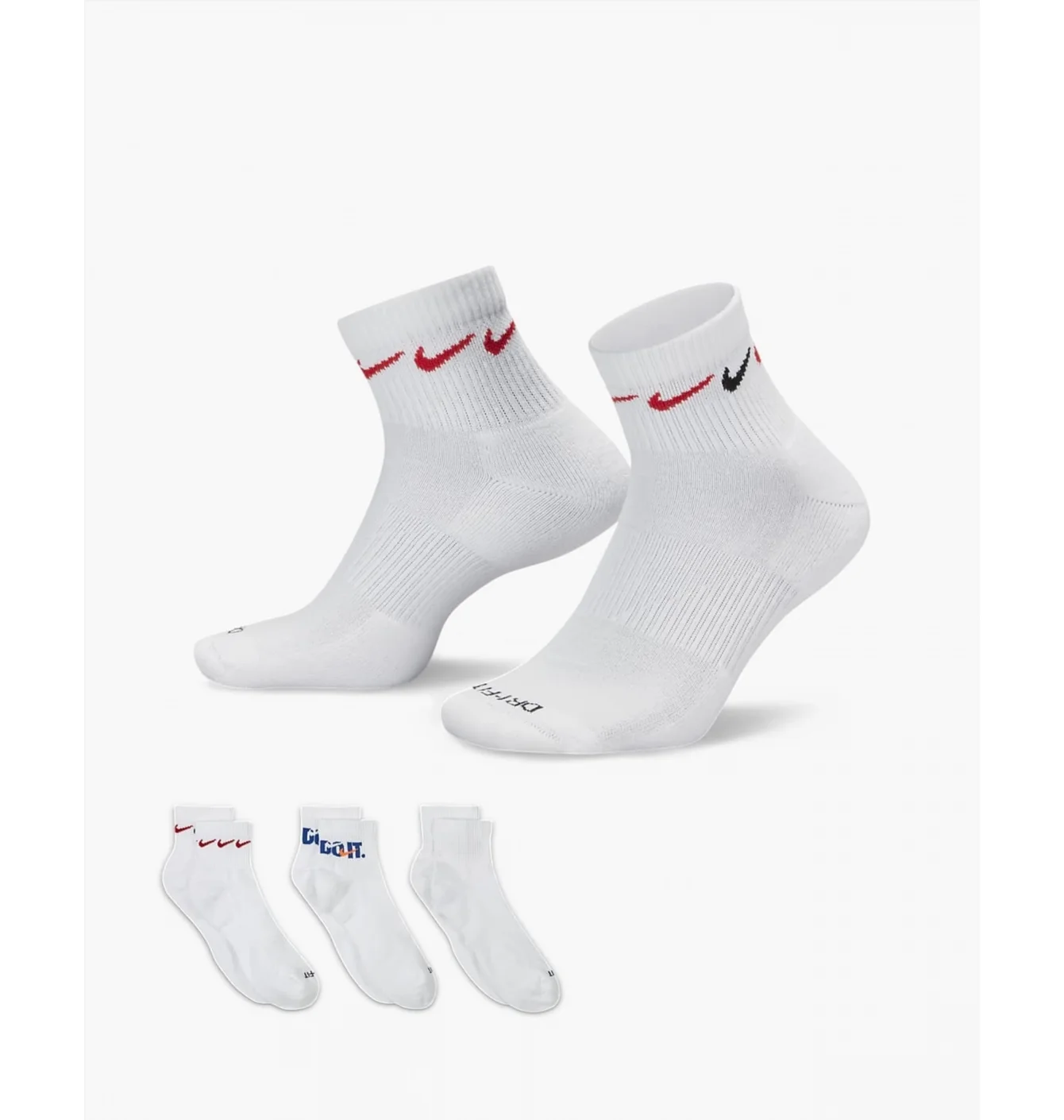 Шкарпетки унісекс Nike U Nk Everyday Plus Cush Ankle White (3 пари) DH3827-902