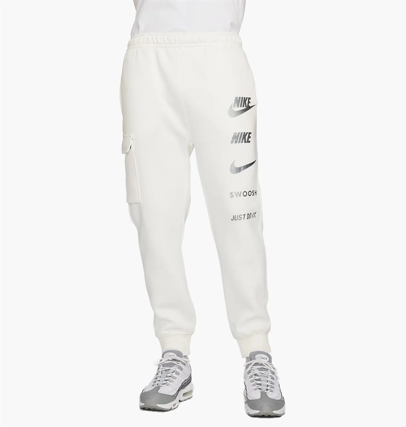 Nike Fleece white pants