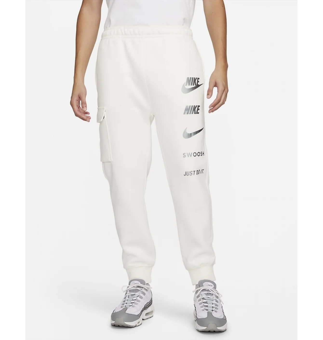 Nike Fleece white pants