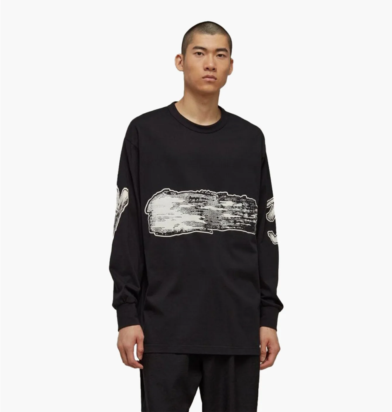Лонгслив adidas x Y-3 GFX Graphic Logo Long Sleeve Oversized Tee