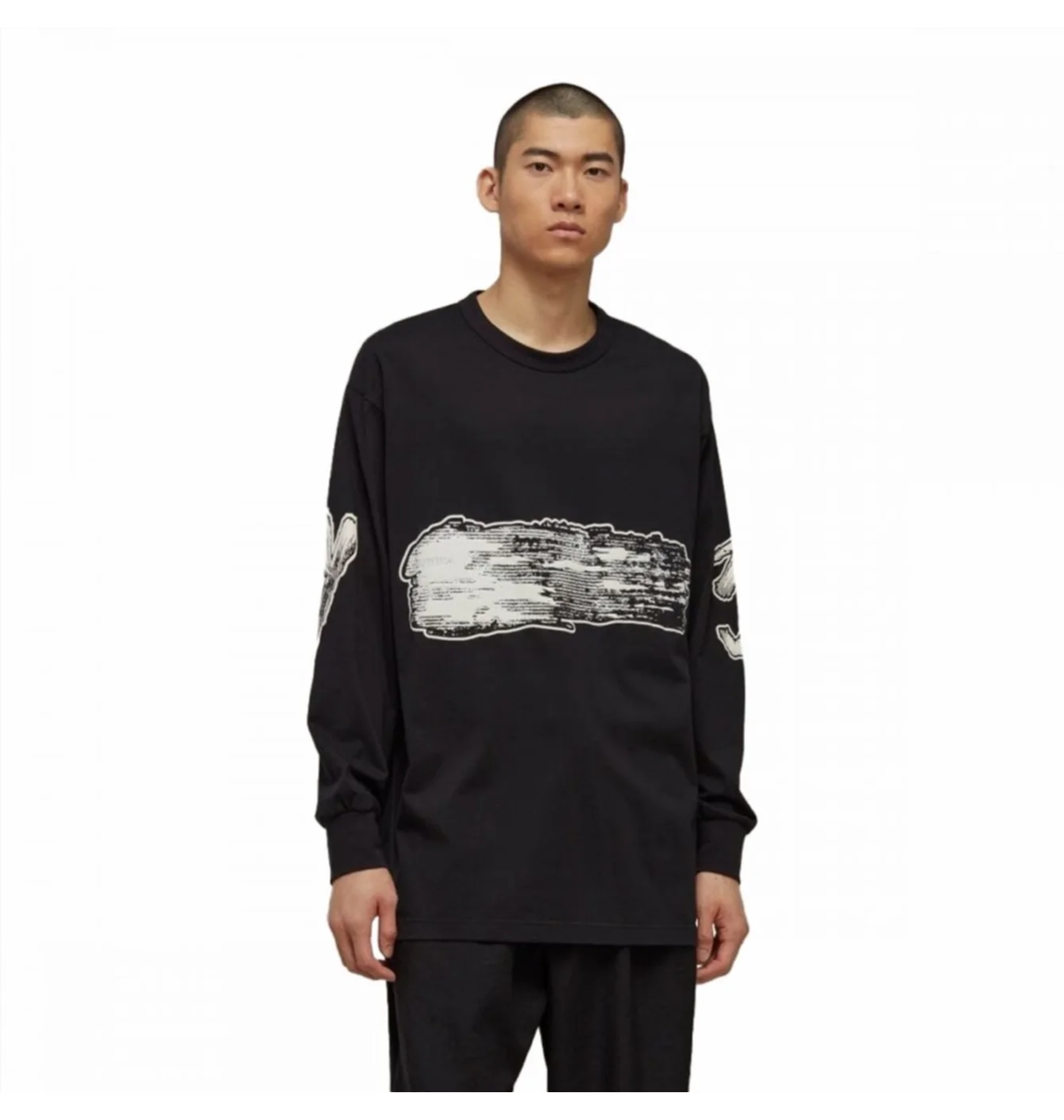 Лонгслив adidas x Y-3 GFX Graphic Logo Long Sleeve Oversized Tee