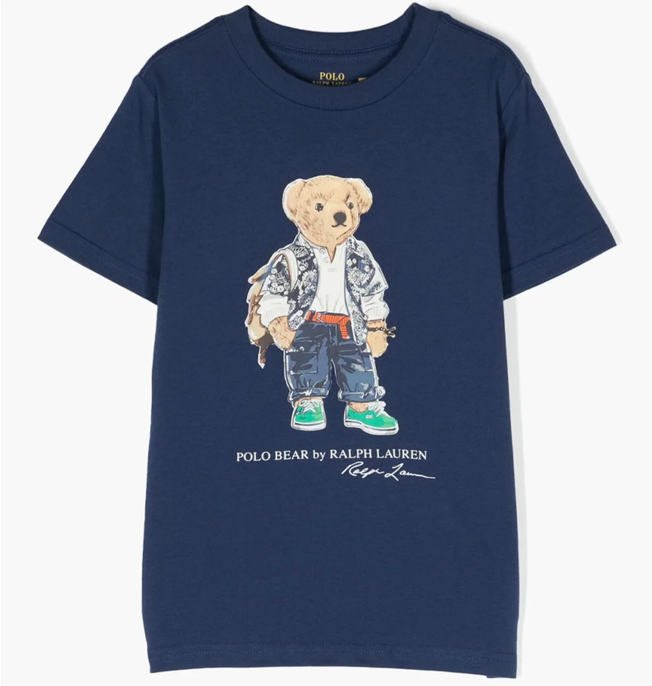 Ralph Lauren Kids Bear-motif cotton T-shirt BLUE