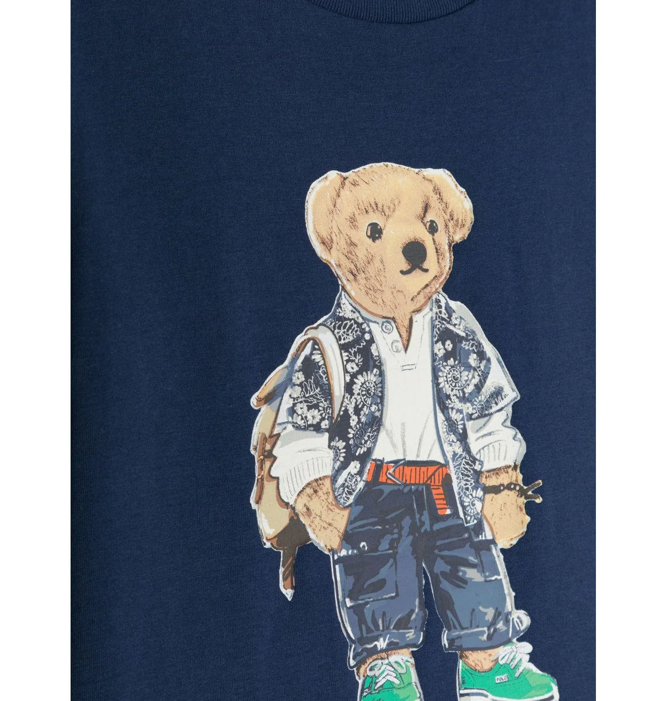 Ralph Lauren Kids Bear-motif cotton T-shirt BLUE