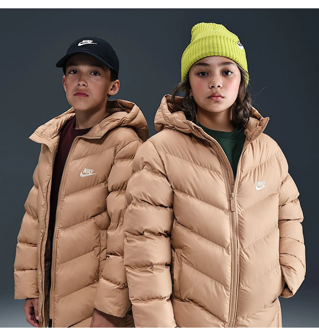 Куртка дитяча Nike K Nsw Tf Adp Puffer Mid Thigh Beige HJ2722-200