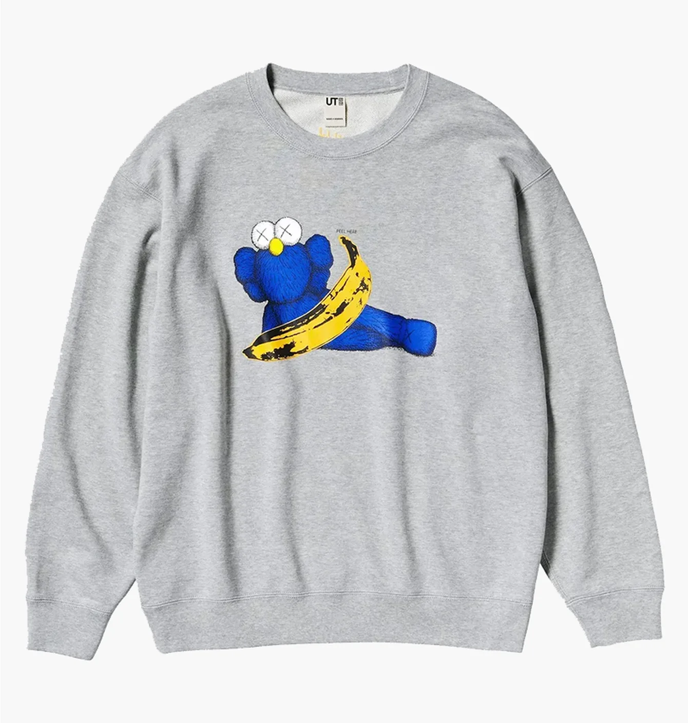 Толстовка KAWS x Uniqlo Warhol Graphic 472951 Sweatshirt (Grey Banana Kaws)