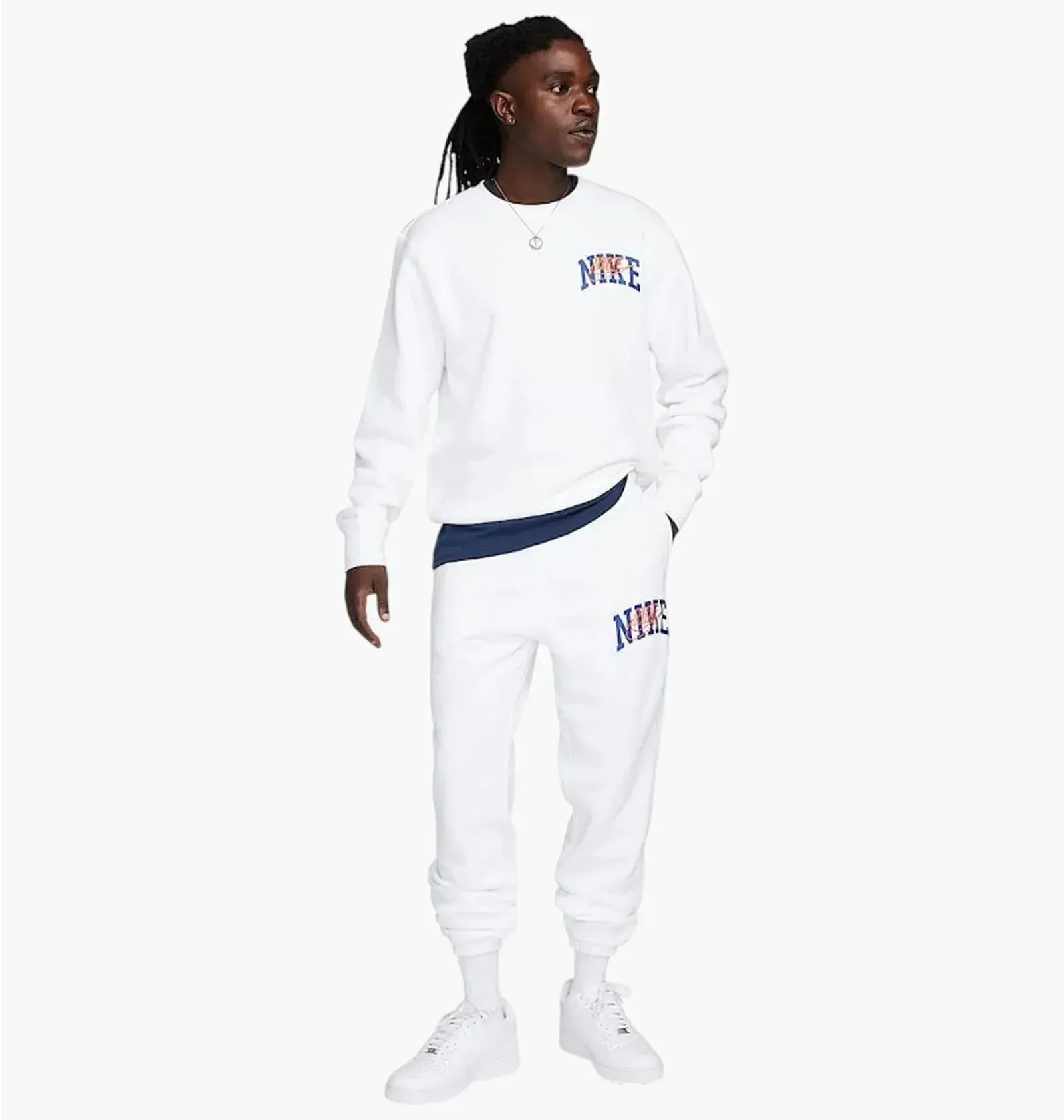 Спортивний костюм чоловічий Nike Club Fleece Brushed-Back White (FV4447-100__FV4453-100)