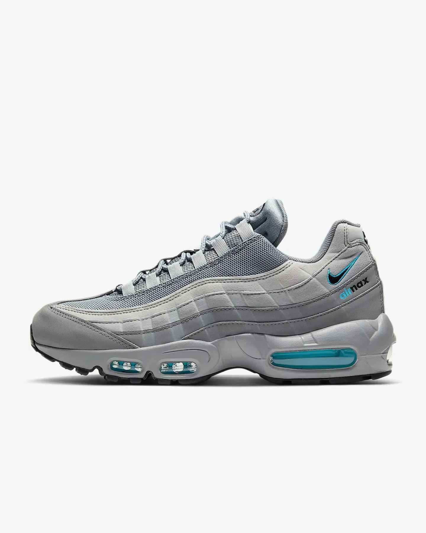 Кроссовки Nike Air Max 95 Retro Logo Grey Aqua
