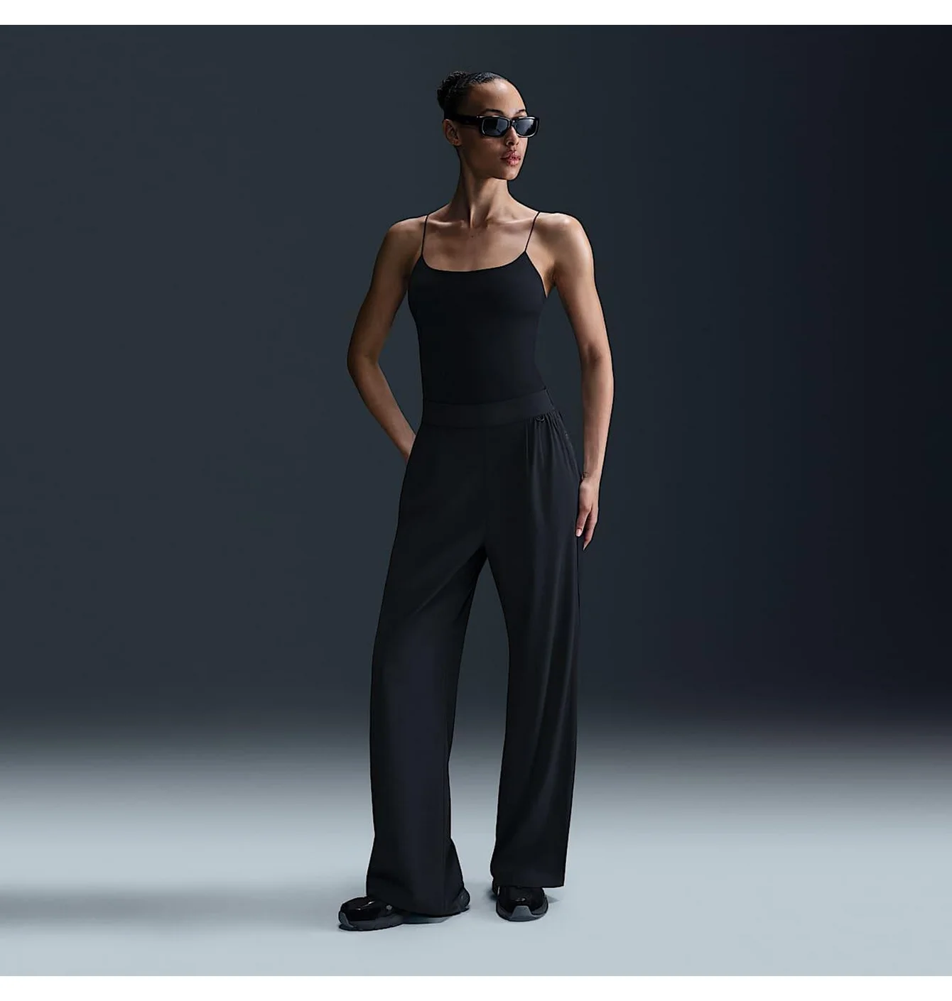 Штани жіночі Nike 24.7 Perfect Stretch WomenS Dri- F I T High- Waisted Loose Wide- Leg Pants Black HM8389-010