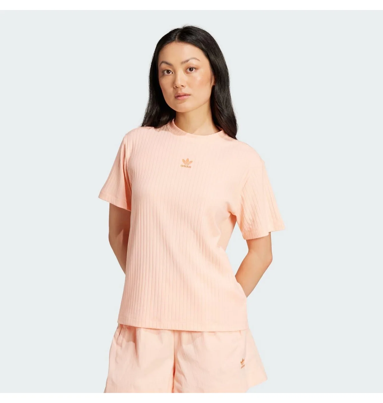 Футболка жіноча Adidas Essentials Wide Rib Beige JD1489
