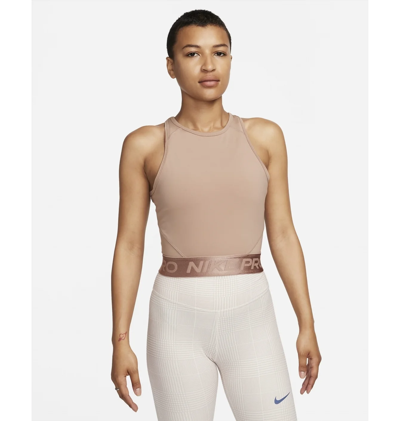 Топ Nike Pro Dri-Fit Crop Top Brown