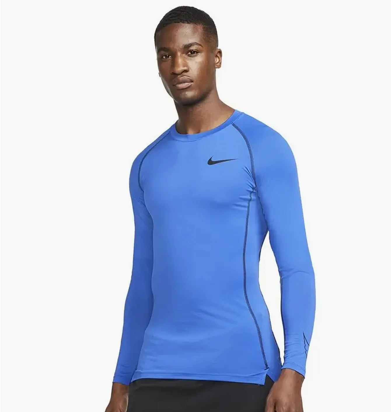 NIKE TIGHT TOP LS BLUE