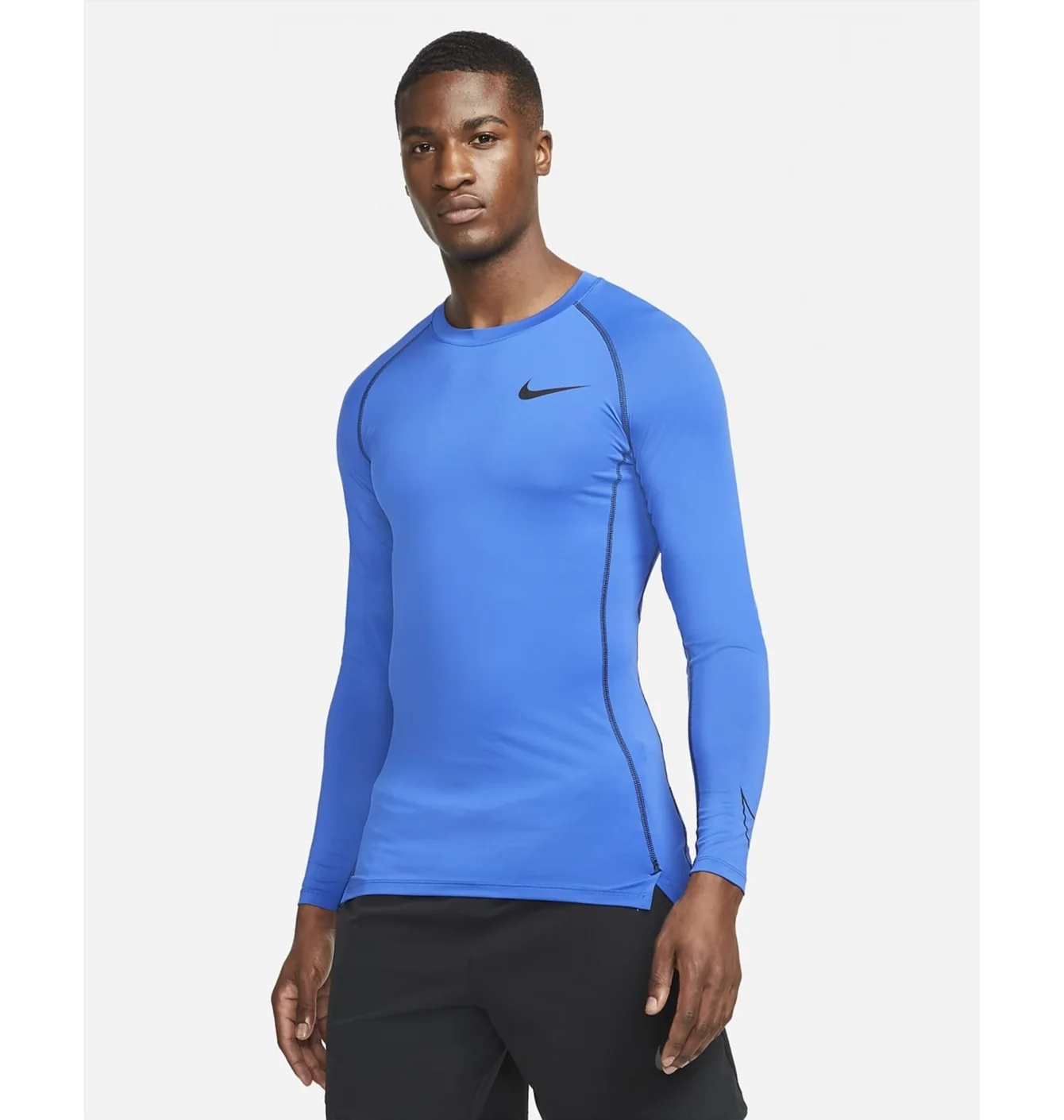 NIKE TIGHT TOP LS BLUE