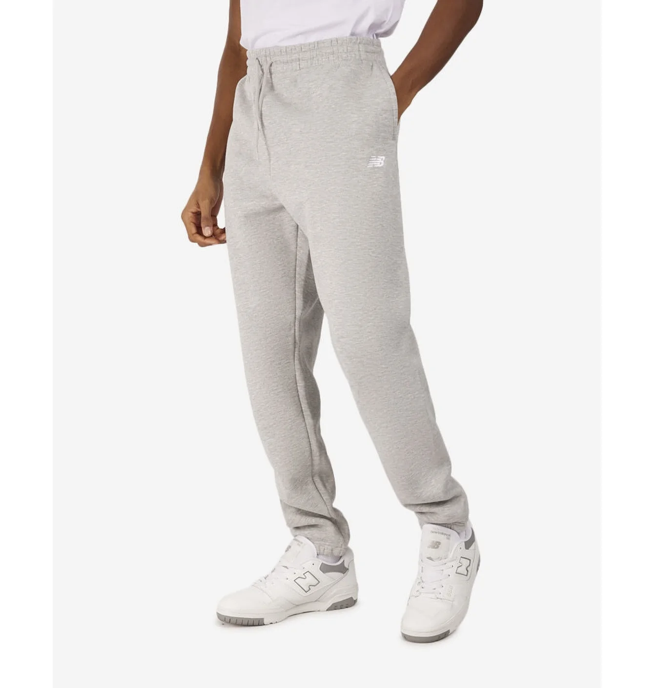 Штани чоловічі New Balance Brushed Back Small Logo Joggers Grey MP41503AG