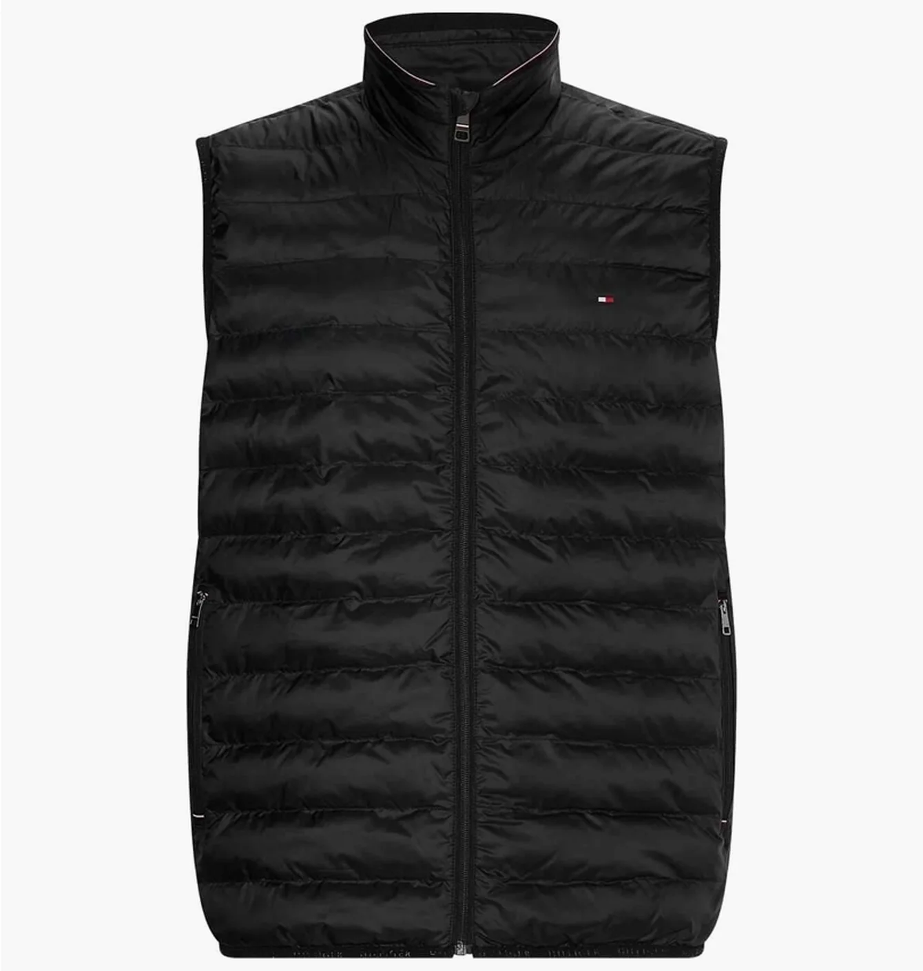 Tommy Hilfiger Regular Fit men's uilted vestzip black