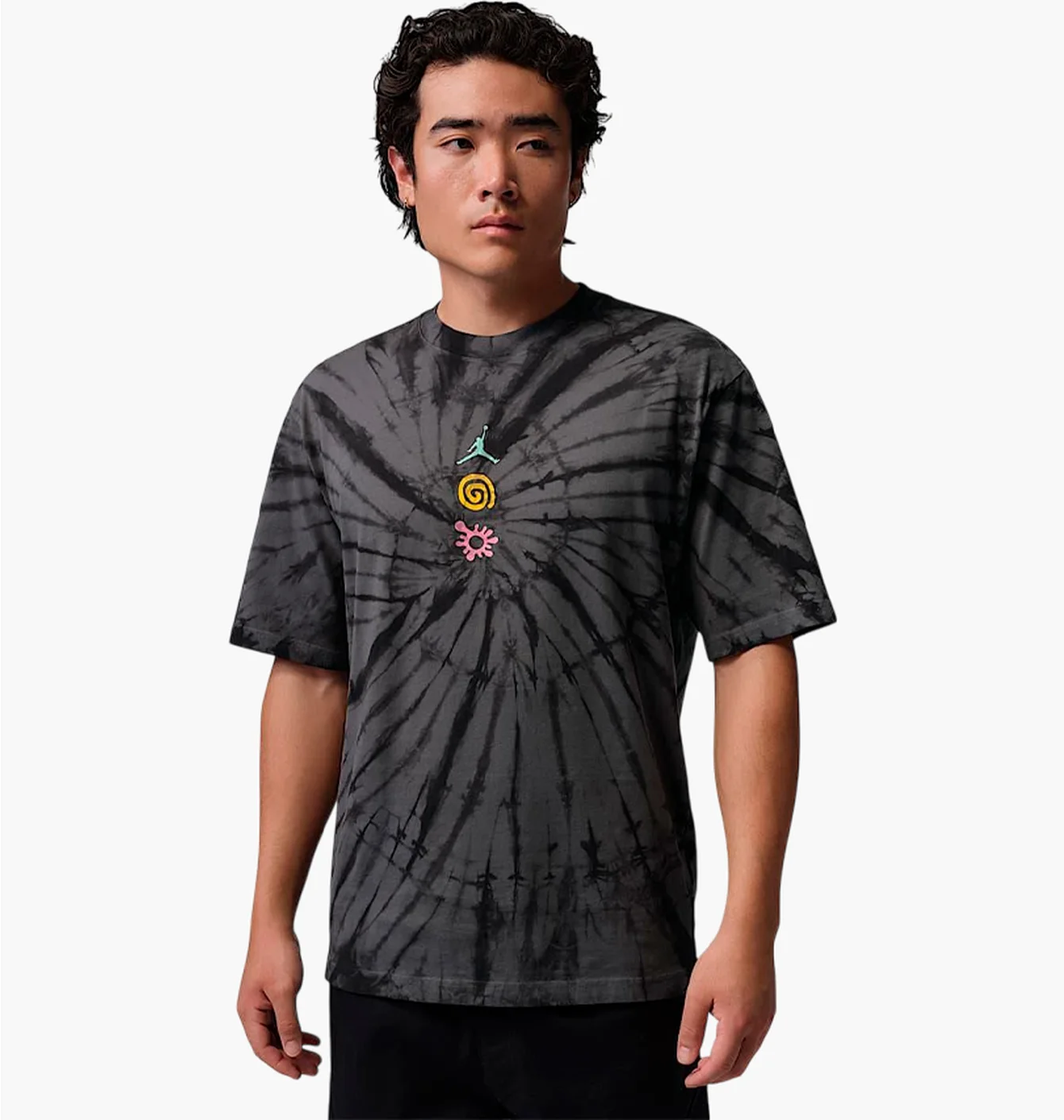 Футболка чоловіча Air Jordan Brooklyn Tie-Dye Festival Grey/Black IF3157-068