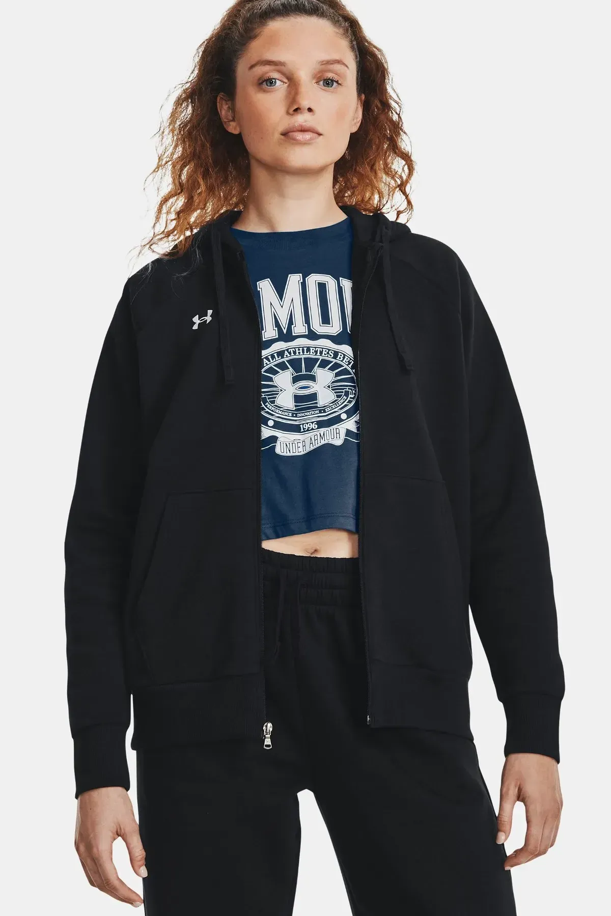 Кофта жіночі Under Armour Ua Rival Fleece Fz Hoodie (1379495-001)