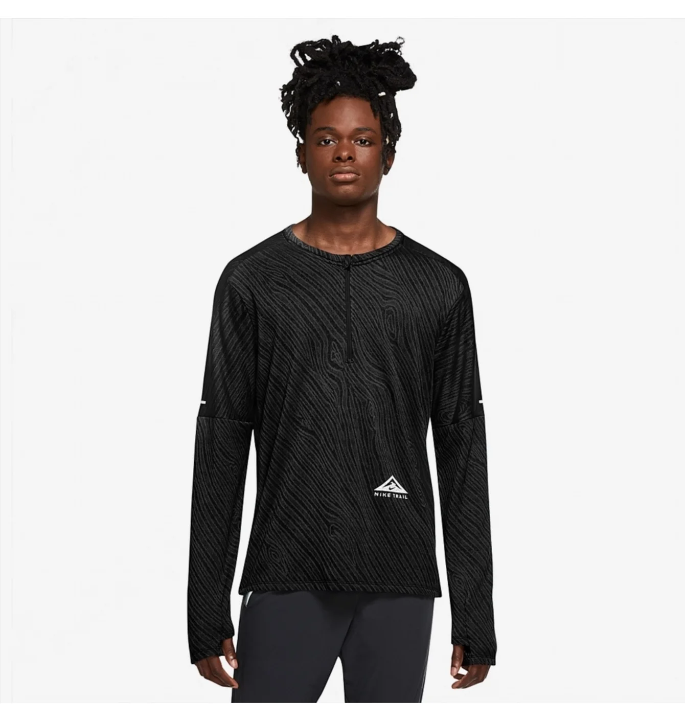 Лонгслів чоловічий Nike Dri-Fit Element Trail Half Zip Black CZ9056-010