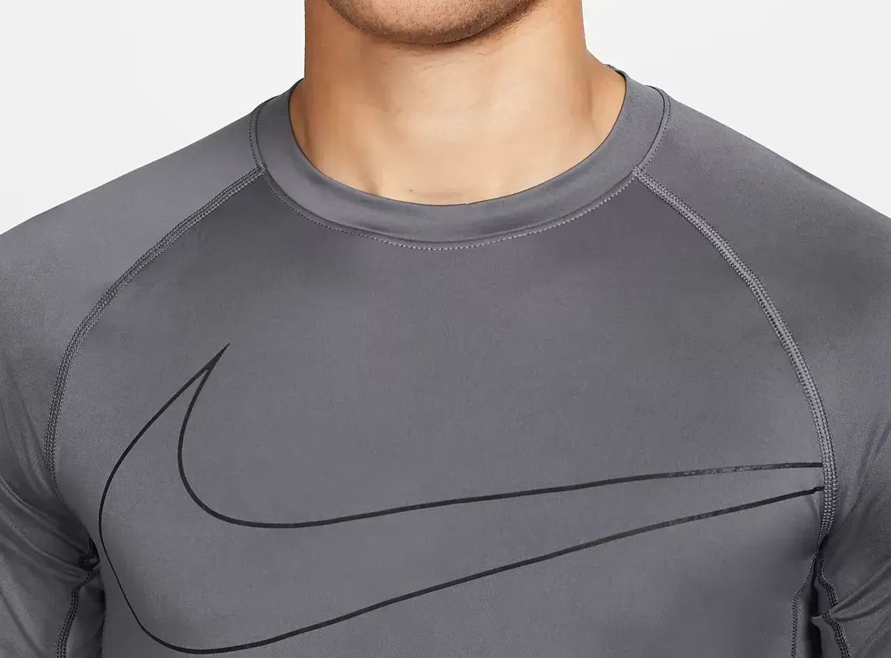 Футболка чоловіча Nike Dry-Fit Swoosh Futura Gray Slim Ss Training Tee (DM6008-068)