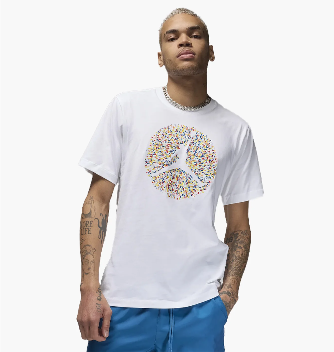 Футболка чоловіча Air Jordan M J Flt Ess Pool Ss Crew White FN6006-100