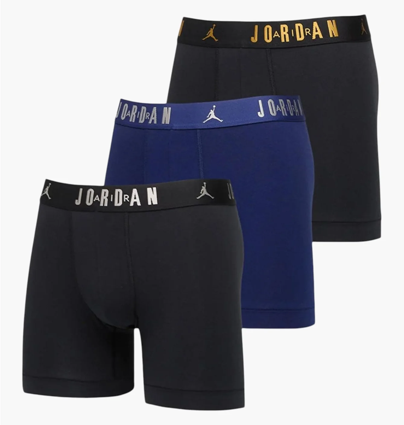 Труси чоловічі Air Jordan Flight Cotton Core (3 шт) Black/Blue JM0622-K5X