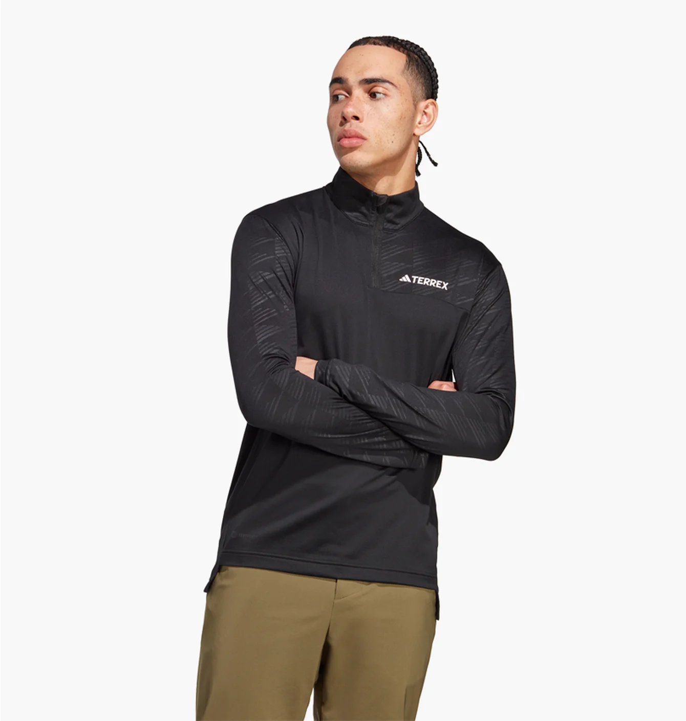 Лонгслів чоловічий Adidas Terrex Multi Half-Zip Long Sleeve Tee Black Ht9501