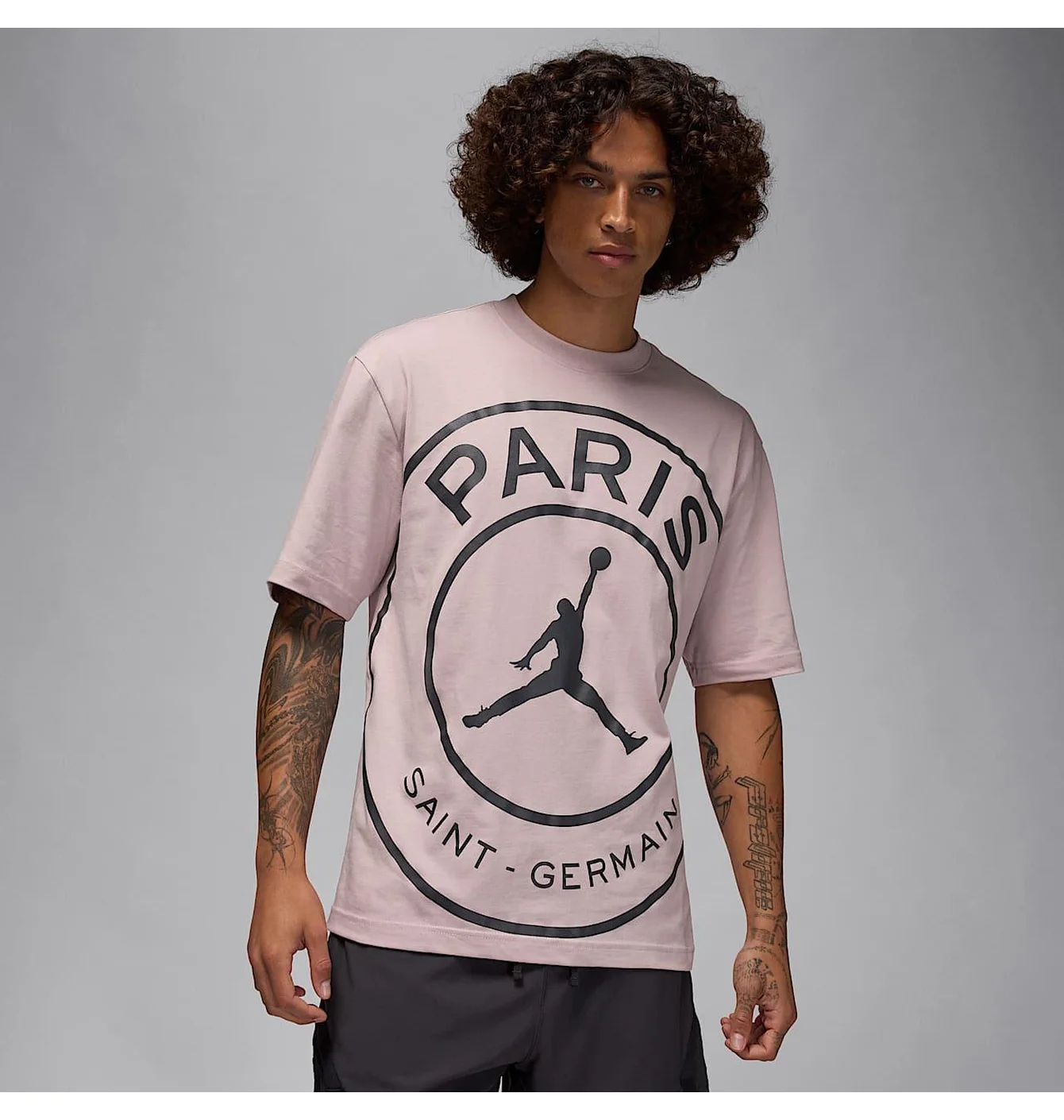 Футболка чоловіча Air Jordan Psg Ss Logo Pink HV3411-627