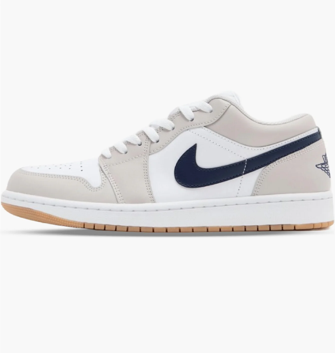 Кросівки Air Jordan 1 Low  White Midnight Navy Grey