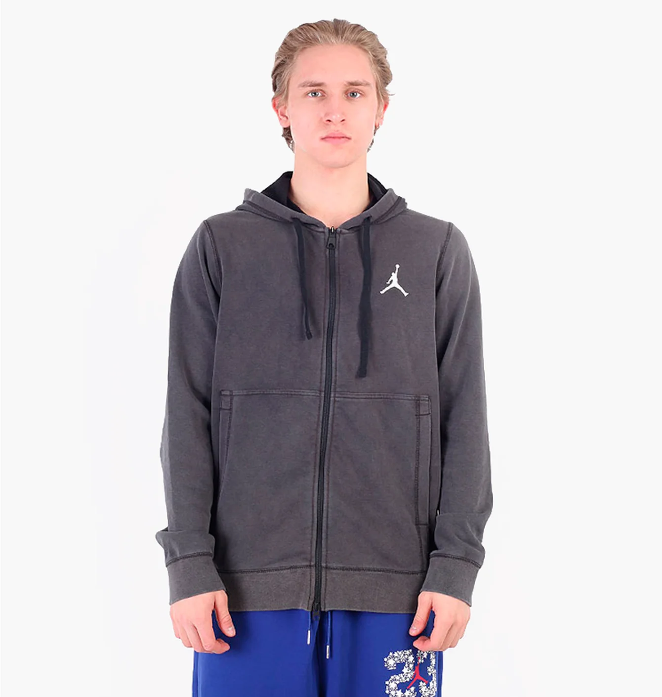 Толстовка чоловіча Air Jordan Dri-Fit Fleece Full-Zip Hoodie Grey DC9737-010