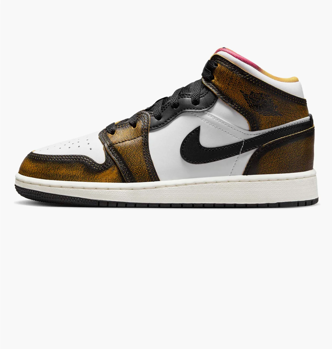 Jordan 1 Mid SE Orange Wear Away (GS)