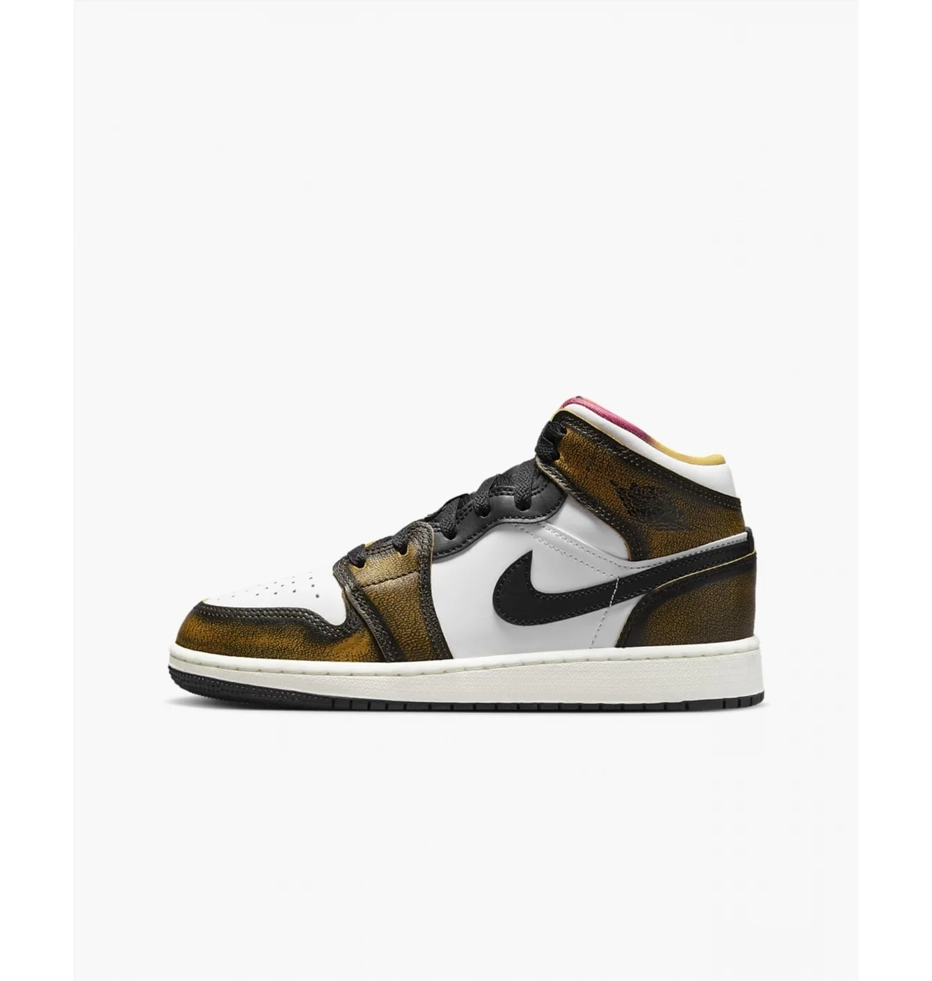 Jordan 1 Mid SE Orange Wear Away (GS)