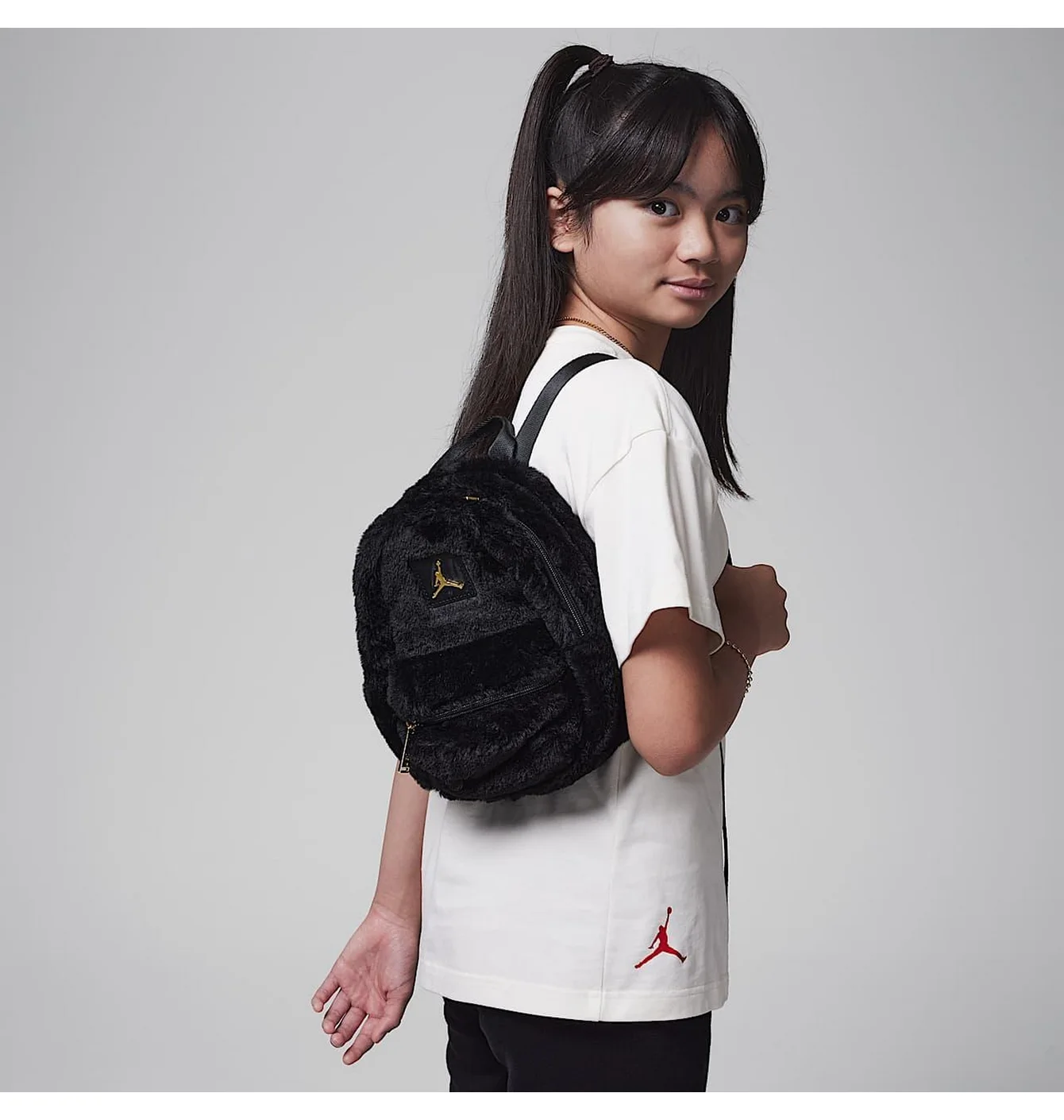 Рюкзак Air Jordan Big Kids Faux Fur Mini Backpack Black