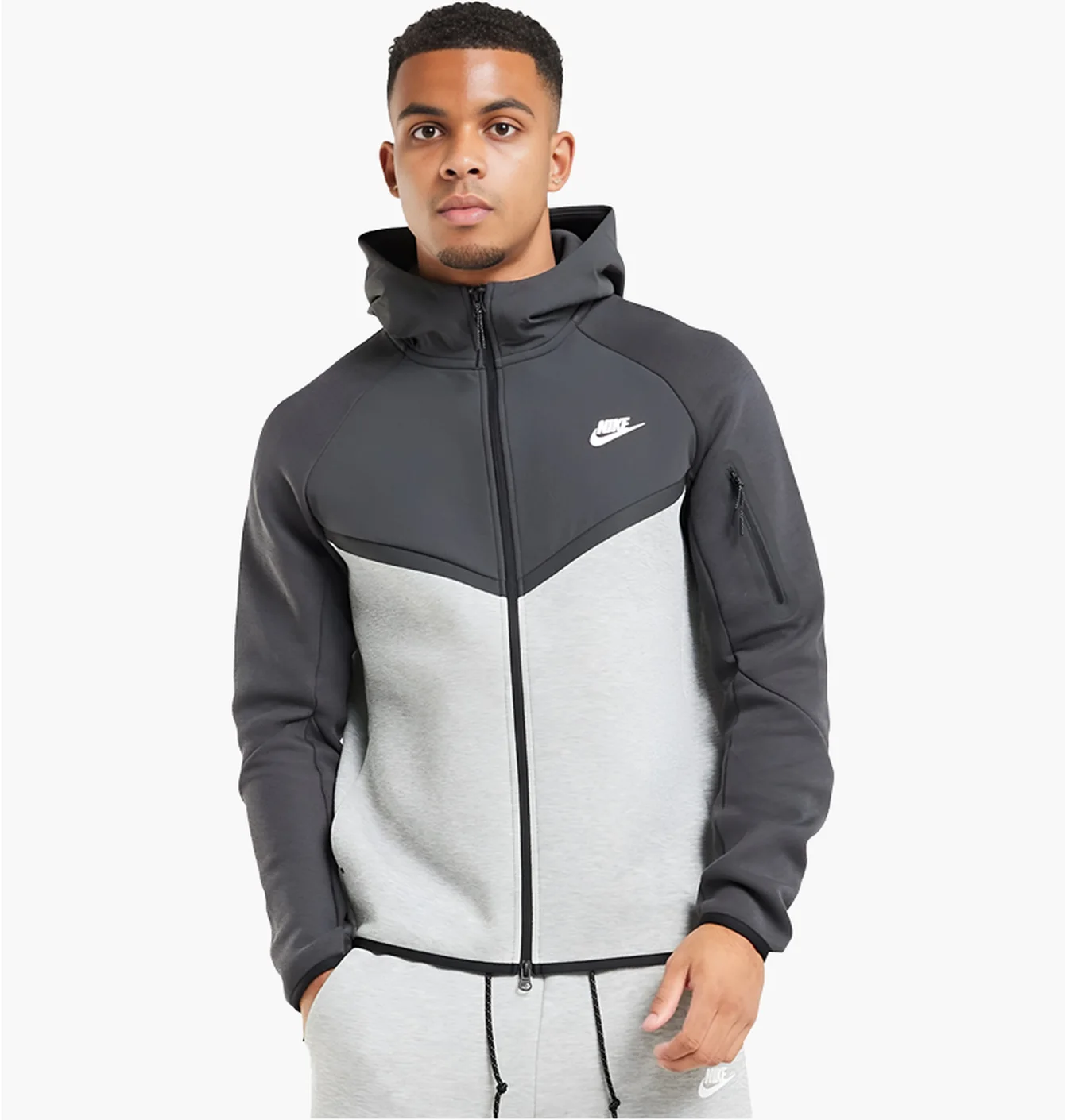 Толстовка чоловіча Nike Tech Fleece Windrunner Full-Zip Grey IH4302-063