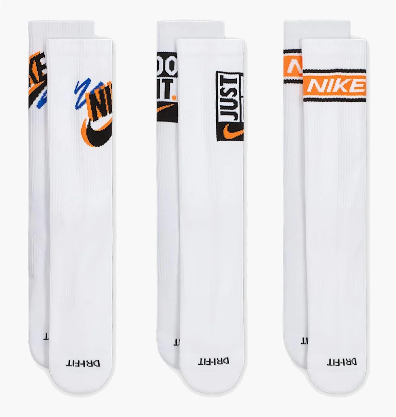 Шкарпетки унісекс Nike Everyday Plus Sport Crew White (3 пари) HJ9339-901
