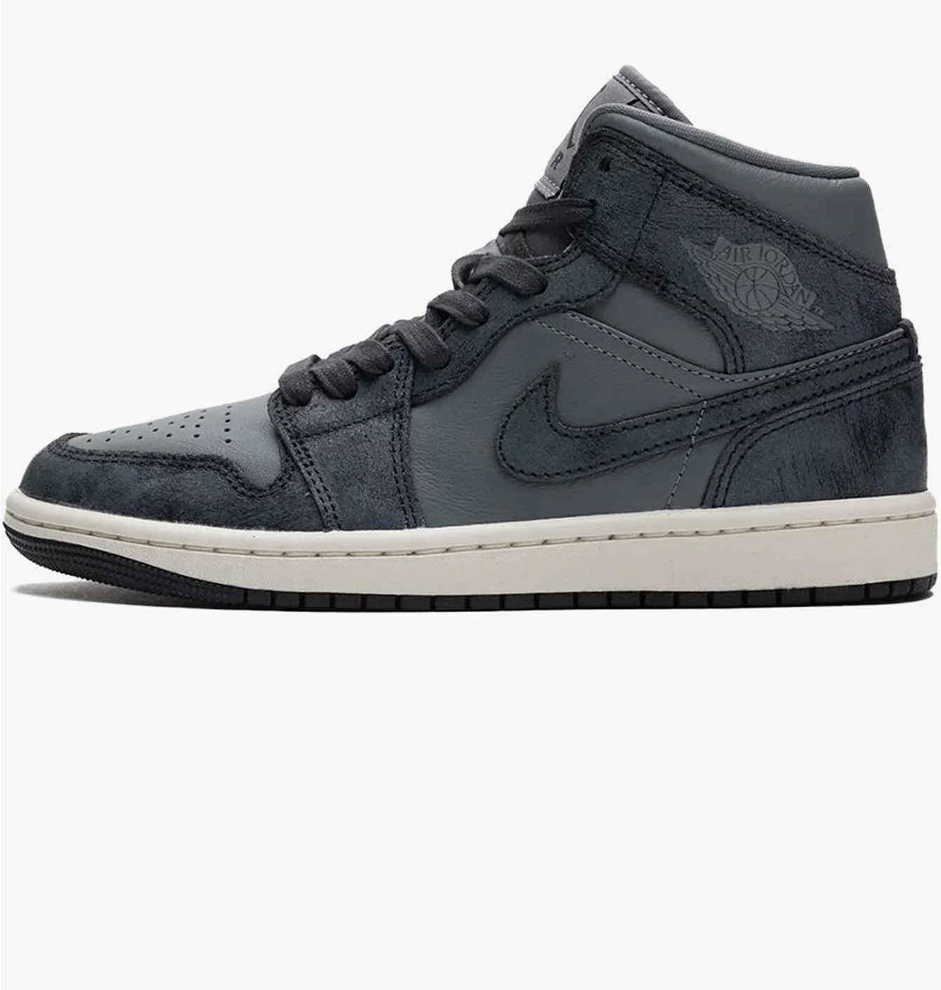 Кросівки жіночі Air Jordan 1 Mid Se Wmns Distressed Smoke Grey/Blue FJ3448-001