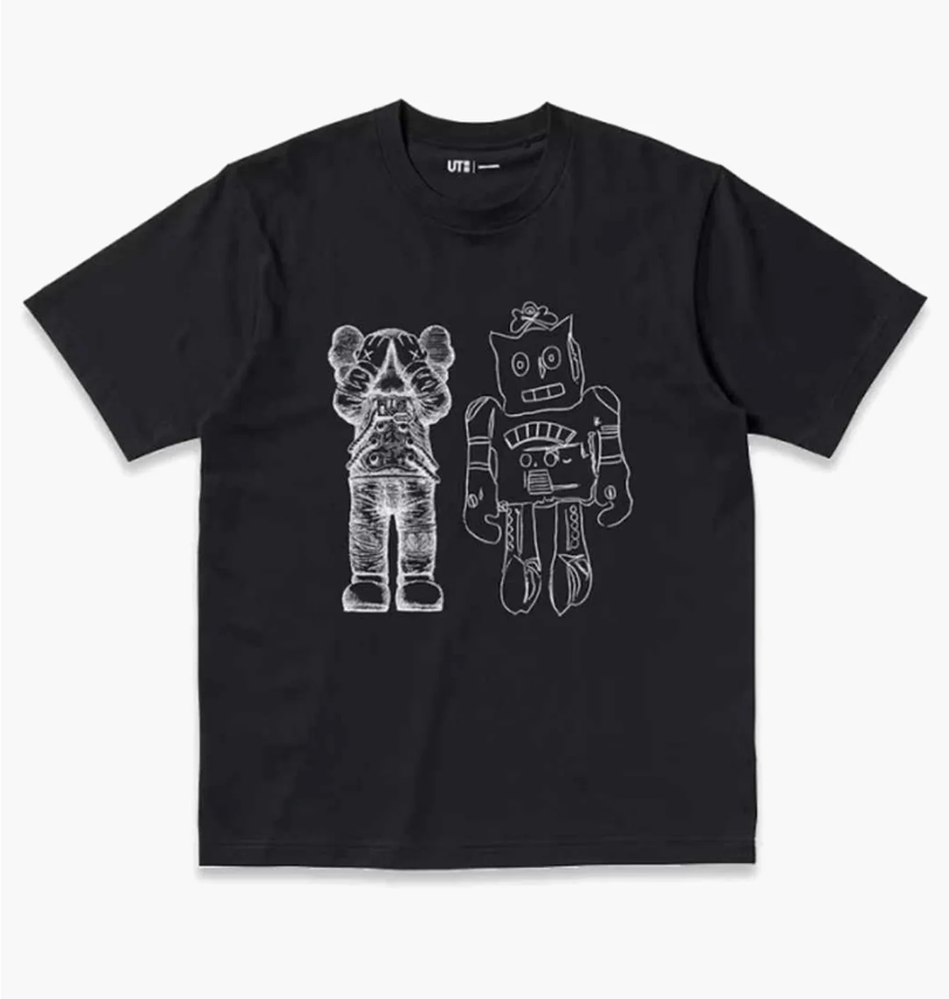 Футболка Uniqlo Kaws Warhol Black Kaws RoboCat (Uniqlo KAWS + Warhol UT Graphic T-Shirt Roboto)