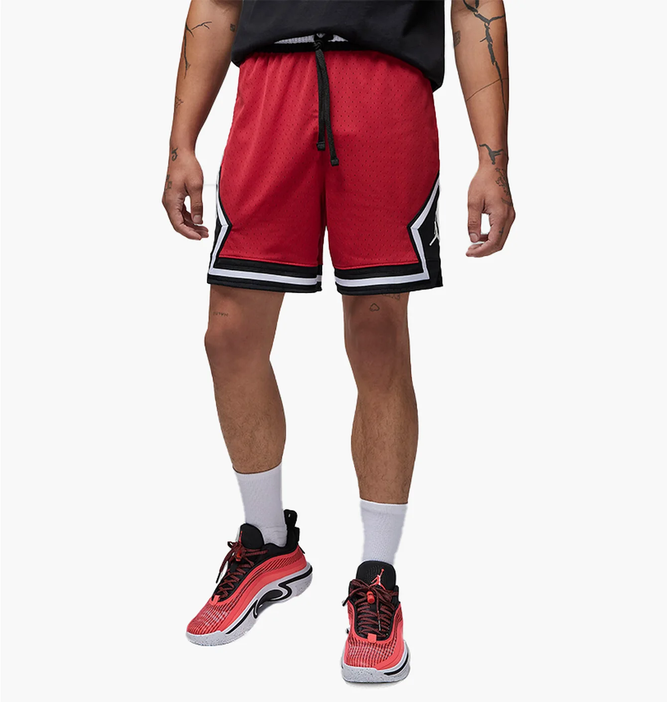 Jordan M J DF SPRT DIAMOND SHORT GYM REDColor=RED;Size=SM
