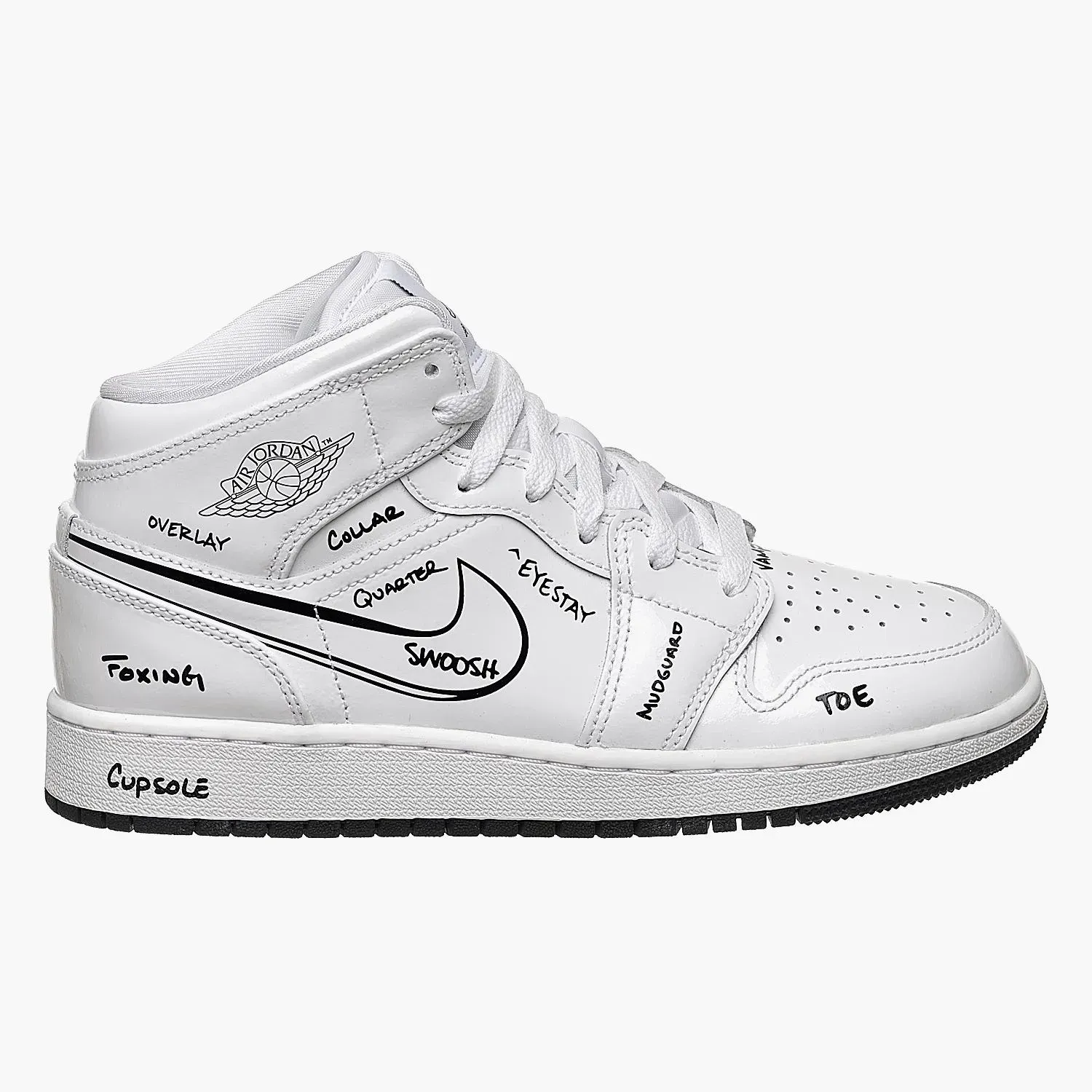 Кросівки жіночі Jordan 1 Mid (DQ1864-100)