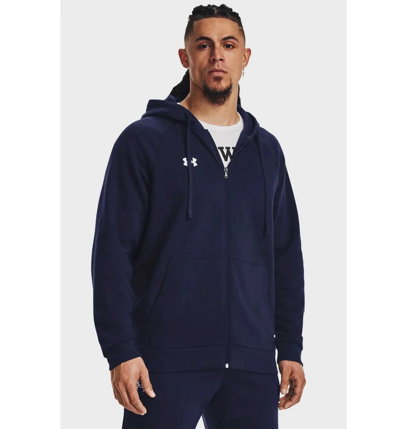Толстовка чоловіча Under Armour Rival Fleece Fz Blue 1379767-410