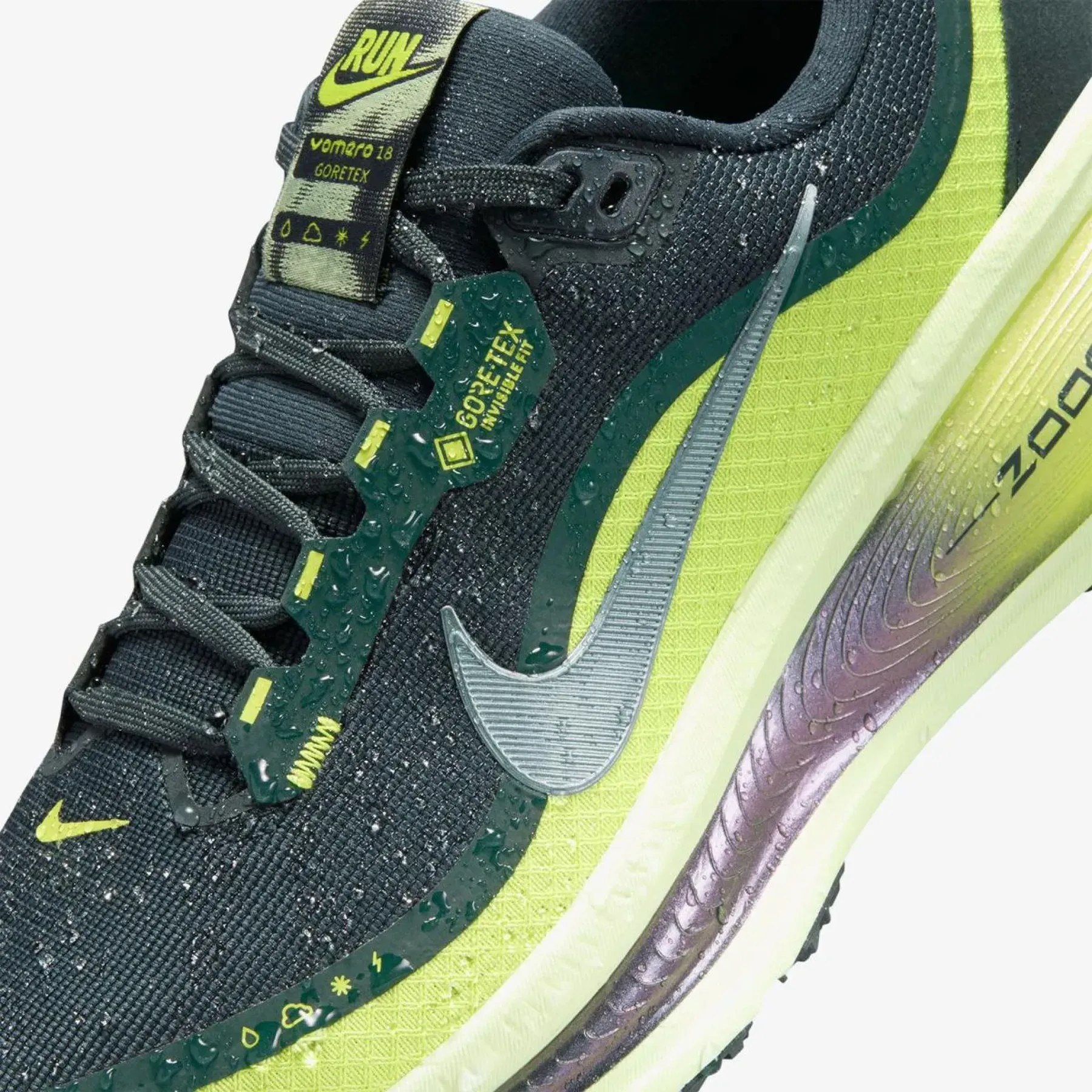 Кросівки жіночі Nike Wmns Vomero 18 Gore-Tex Seaweed / Liquid Lime (HQ7002-300)