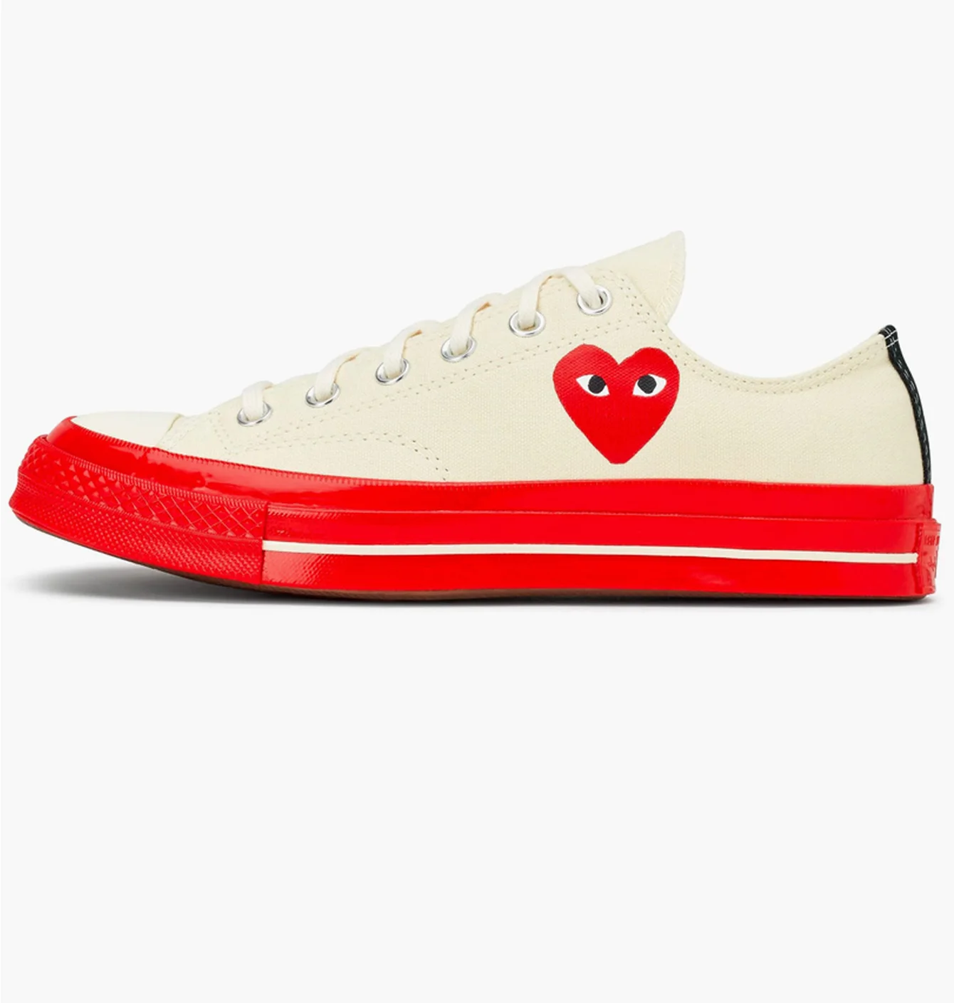 Кеди унісекс Comme des Garcons Play X Chuck 70 Low Shoes Egret/Red Beige A01796C