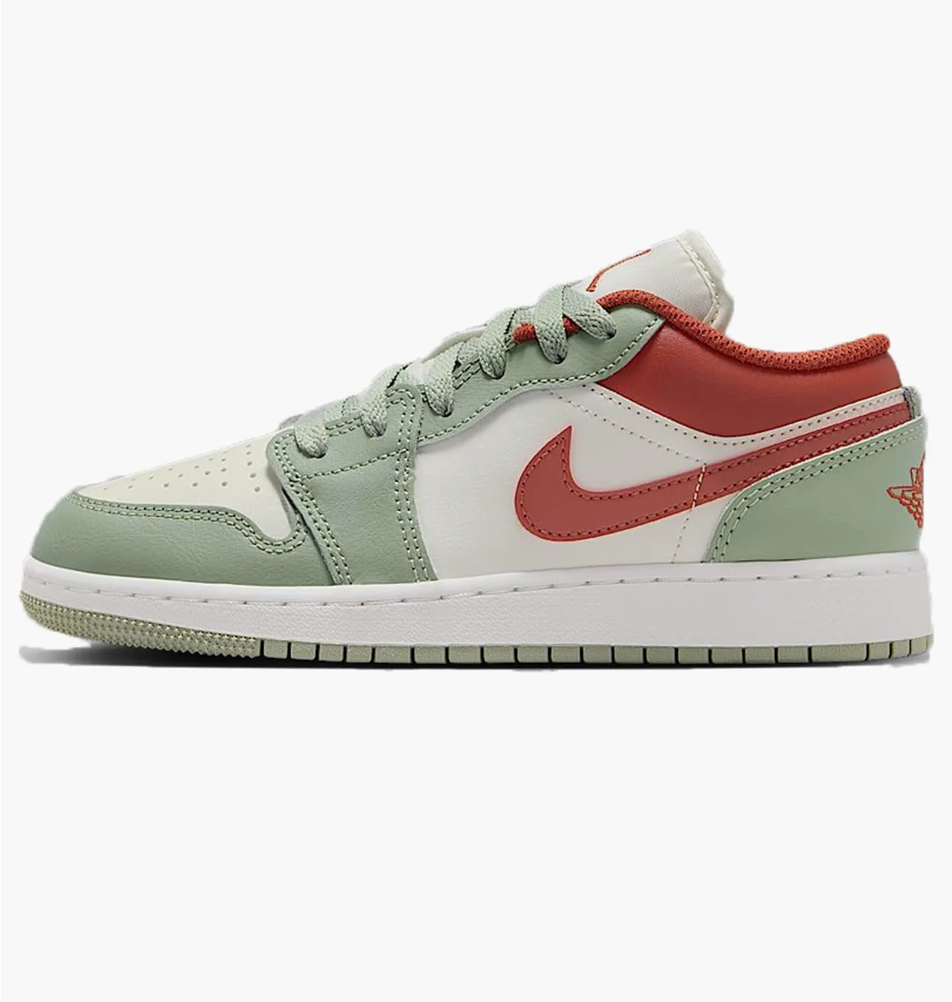 Кросівки дитячі Air Jordan 1 Low Gs Sail Jade Horizon Green/White 553560-133