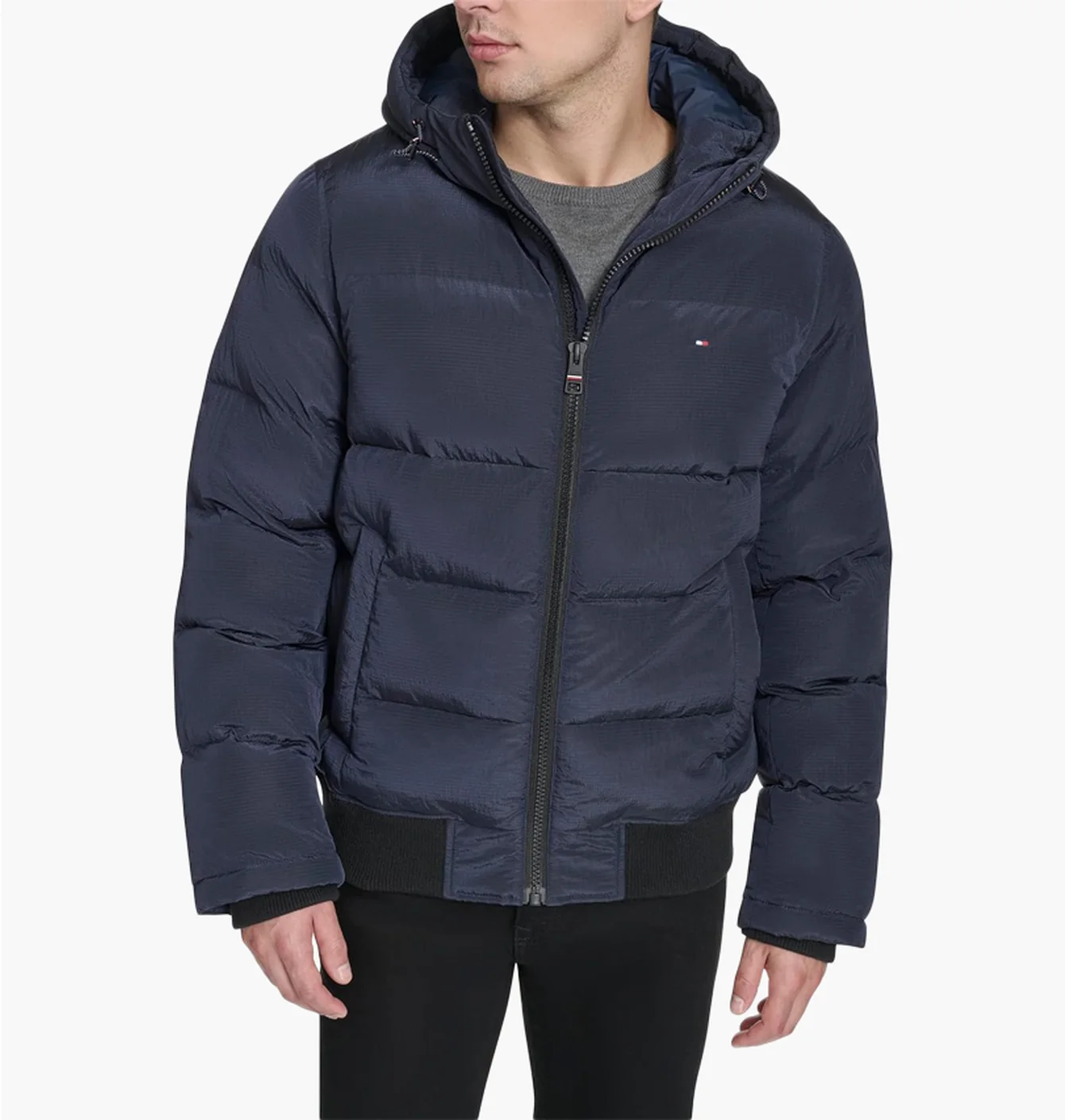 Пуховик чоловічий Tommy Hilfiger Heavyweight Long Snorkel Blue 155AN176